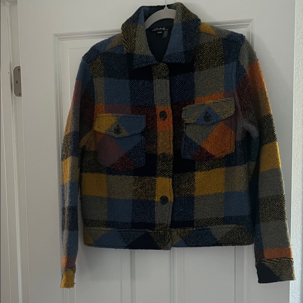 CHARLIE B Blue Textured Jacket